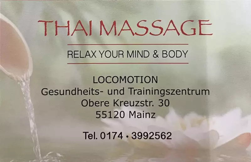 Locomotion Mainz - Thai Massage - Fitness und Wellness